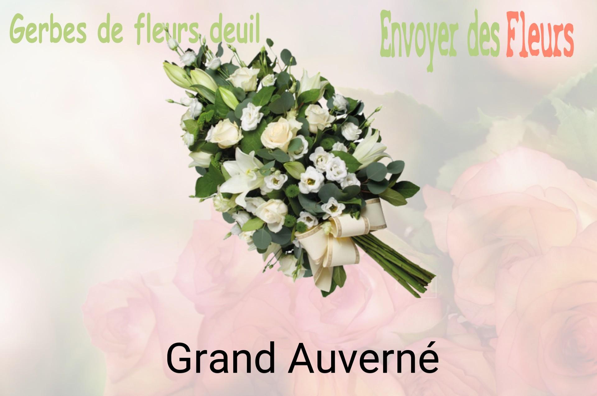 Gerbe de fleurs de deuil livrée à Grand-Auverné